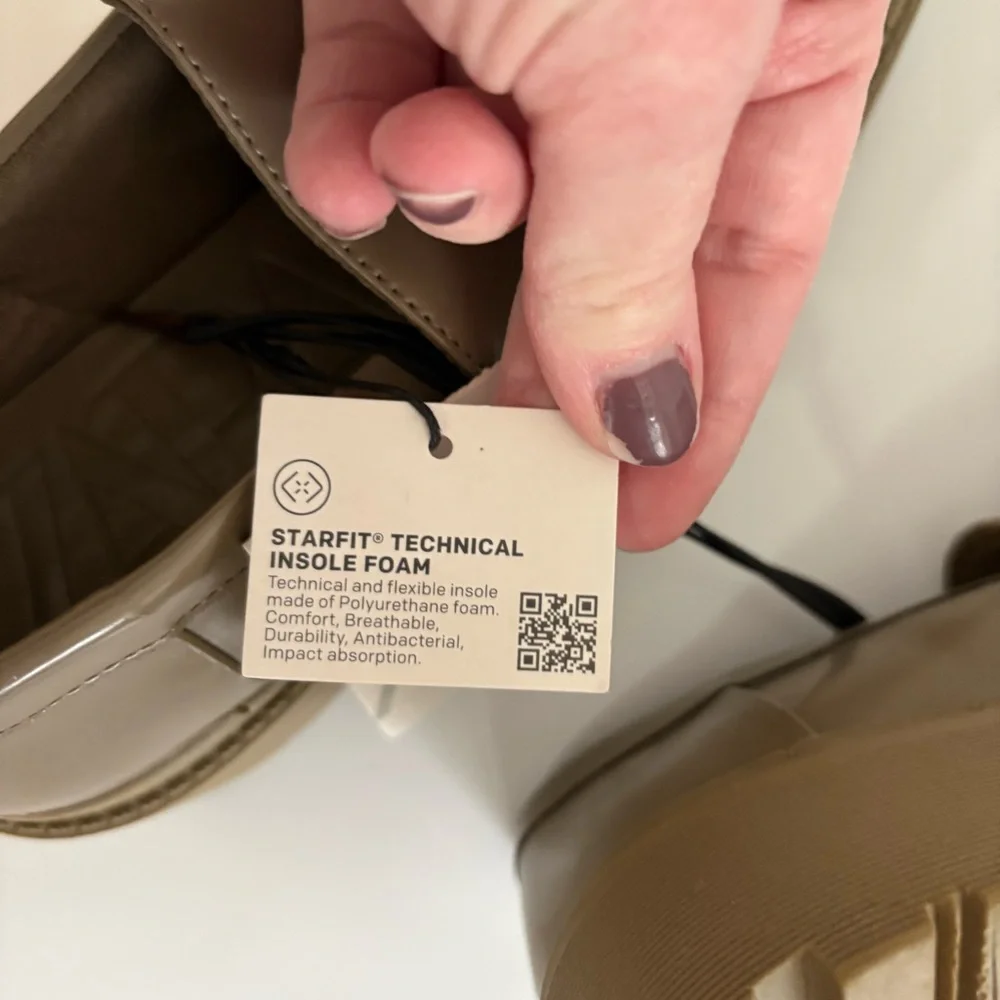 NWT Zara Low Heel Lug Sole Loafers in Khaki Green Size 7.5 - Picture 10 of 10